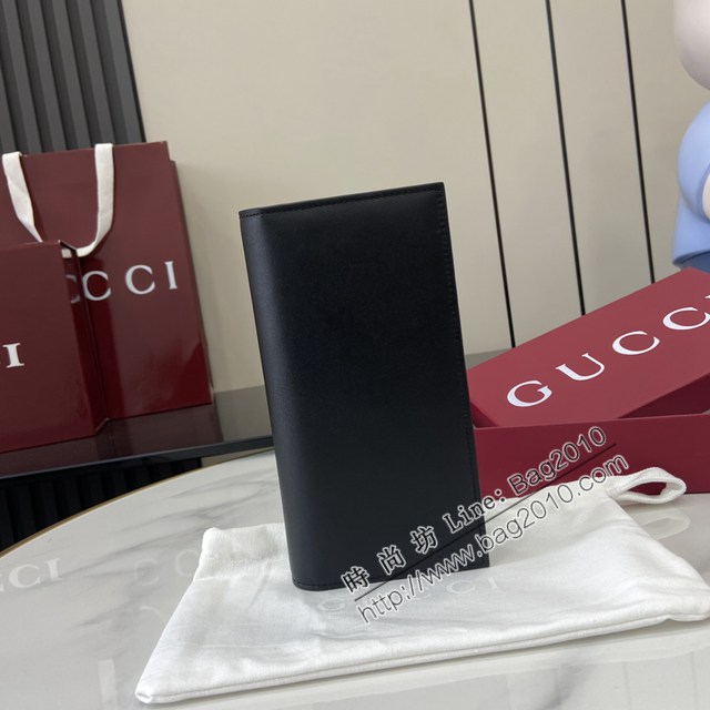 Gucci專櫃古馳最新款Emblem系列對折長夾錢包 jh2597型號：818955